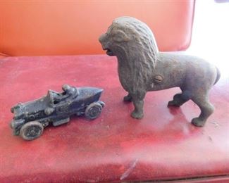 Cast Iron Racer and Cast Iron  Lion Bank