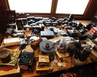 Lots of Vintage Cameras, Accessories and Manuals