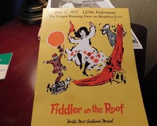 1972 Fiddler on the Roof Program