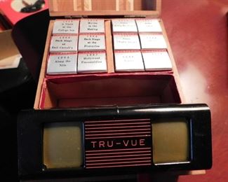 Tru-Vue Stereoscope Viewer with Numerous Film Strips 