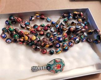 Millefiori Beads and Pin