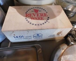 NOS Revere Ware 1401 Covered Sauce Pan 