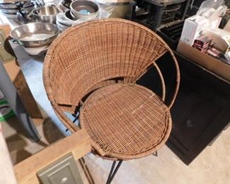 Mid-century Wicker Chairs