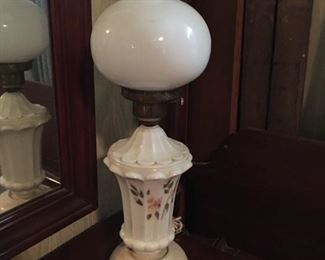 Milk Glass Table Lamp