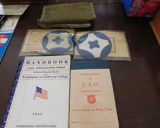 WW2 Militray Patches and Paper Ephemera