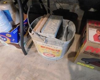 Old Mop Bucket with Original Paper Label