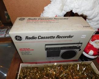 Vintage GE Radio Cassette Recorder in Box