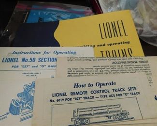 Lionel Train Paperwork