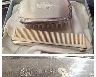 Sterling Comb and Brush Set