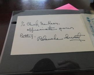 Blanche Sweet Autograph
