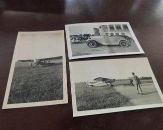 Vintage Black and White Airplane Snapshots from Thomasville, N.C.