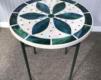 Ceramic and Metal Side Table https://ctbids.com/#!/description/share/363844