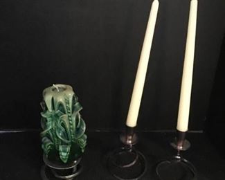 Spiral Candlesticks and Ribbon Candy Candle https://ctbids.com/#!/description/share/363983