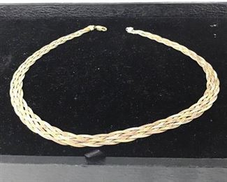 Gold and Silver Colored Braided Necklace https://ctbids.com/#!/description/share/364018