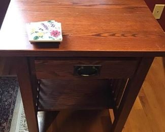 Solid Wood Side Table https://ctbids.com/#!/description/share/364023