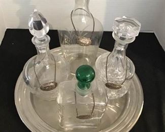 Glass Decanters with Sterling Silver Tags https://ctbids.com/#!/description/share/363907