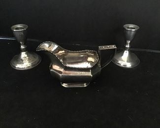 Silver Candlesticks and Pitcher https://ctbids.com/#!/description/share/363927