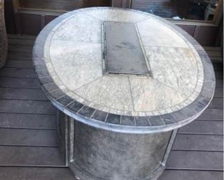 Propane Outdoor Table with Glass Rocks