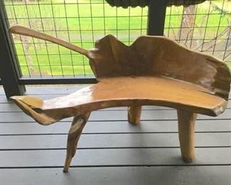 Cypress Wood Bench