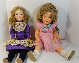 Antique German Doll & Vintage Shirley Temple Doll https://ctbids.com/#!/description/share/362533