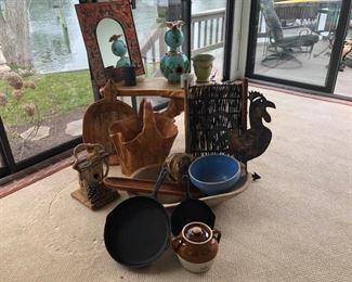 Handcarved Wood Table & Accessories Pottery https://ctbids.com/#!/description/share/362551