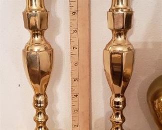 $20pair  - Item #17: Brass candlestick pair