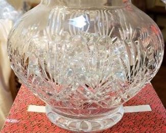 $15 - Item #26: Crystal bowl with glass bead filler, unmarked