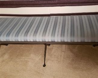 $50 - Item # 45: Metal bench with legs that screw together. 