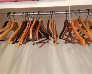 $1ea - Item #50: Wooden hangers, no words or advertising. 
