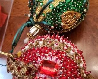 $6 - Item # 115: Vintage handmade  ornament set