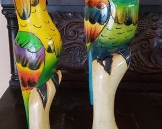 $20 - Item #134: Pair of parrots, Aruba souvenirs, 16" tallest one