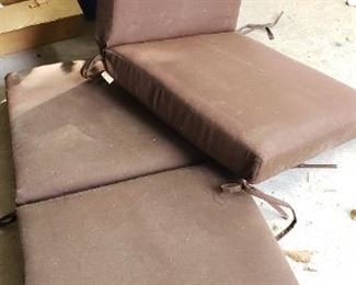 $30 - Item #203: 2 outdoor chair cushions, dusty but no tears.