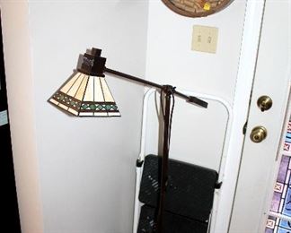 Floor lamp, wine cork art