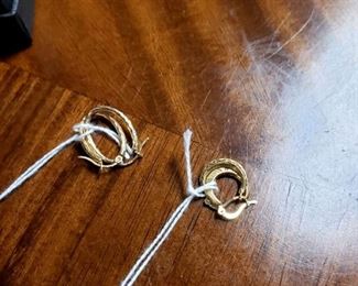 14k yellow gold earrings