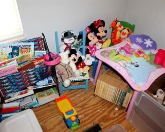 Lots of kid's toys, games, books, stuffed animals, and more!
