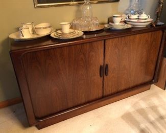 Dyrlund Rosewood Sideboard w/ Tambour Doors 59"W x 31"H x 19"D Buy it Now $725