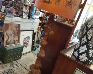 Burlwood Lamp Base w/ Handpainted Shade, discounted price now $425
***Please note: California sales tax will be charged on all purchases unless you have a valid California resale certificate on file with us.***