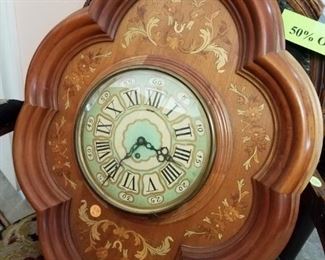 Marquetry Wall Clock, discounted price now $112.50
***Please note: California sales tax will be charged on all purchases unless you have a valid California resale certificate on file with us.***