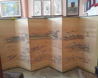 6 Panel Hand Painted Asian Screen 150" x 68", discounted price now $500
***Please note: California sales tax will be charged on all purchases unless you have a valid California resale certificate on file with us.***