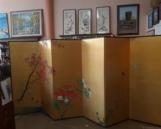 One of a Pair of 6 Panel Asian Hand Painted Screens with Custom Storage Box, discounted price now $1000 for 3 pcs (2 screens & box)
***Please note: California sales tax will be charged on all purchases unless you have a valid California resale certificate on file with us.***