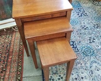 Wood Nesting Tables, set of 3, discounted price now $67.50
***Please note: California sales tax will be charged on all purchases unless you have a valid California resale certificate on file with us.***