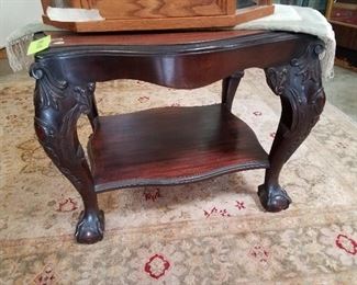 Asian carved leg table with claw & ball feet, discounted price now $87.50
***Please note: California sales tax will be charged on all purchases unless you have a valid California resale certificate on file with us.***