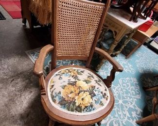 Vintage floral wicker back rocking chair, discounted price now $22.50
***Please note: California sales tax will be charged on all purchases unless you have a valid California resale certificate on file with us.***