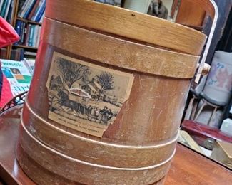 Lidded wooden Shaker box with handle, discounted price now $15
***Please note: California sales tax will be charged on all purchases unless you have a valid California resale certificate on file with us.***