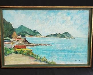 Framed original landscape painting, 29” w x 19” h - discounted price now $42.50
***Please note: California sales tax will be charged on all purchases unless you have a valid California resale certificate on file with us.***