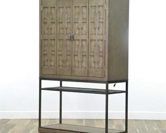 Century Casa Bella Burl Bar Timber Gray Bar Cabinet