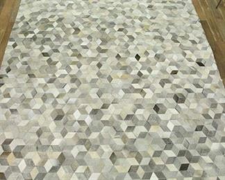 10'X14' Natural Hide Hand-Tufted Cowhide Ivory Area Rug