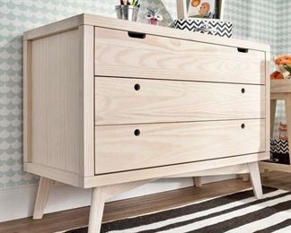 Mistana Natural Washed Torrey Retro 3 Drawer Dresser