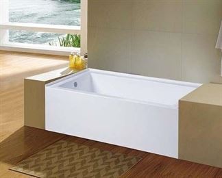 Eviva Nova Alcove Soaking Bathtub W/ Left Drain
