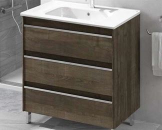 Belle 32" Single Bathroom Vanity Set In Samara Ash